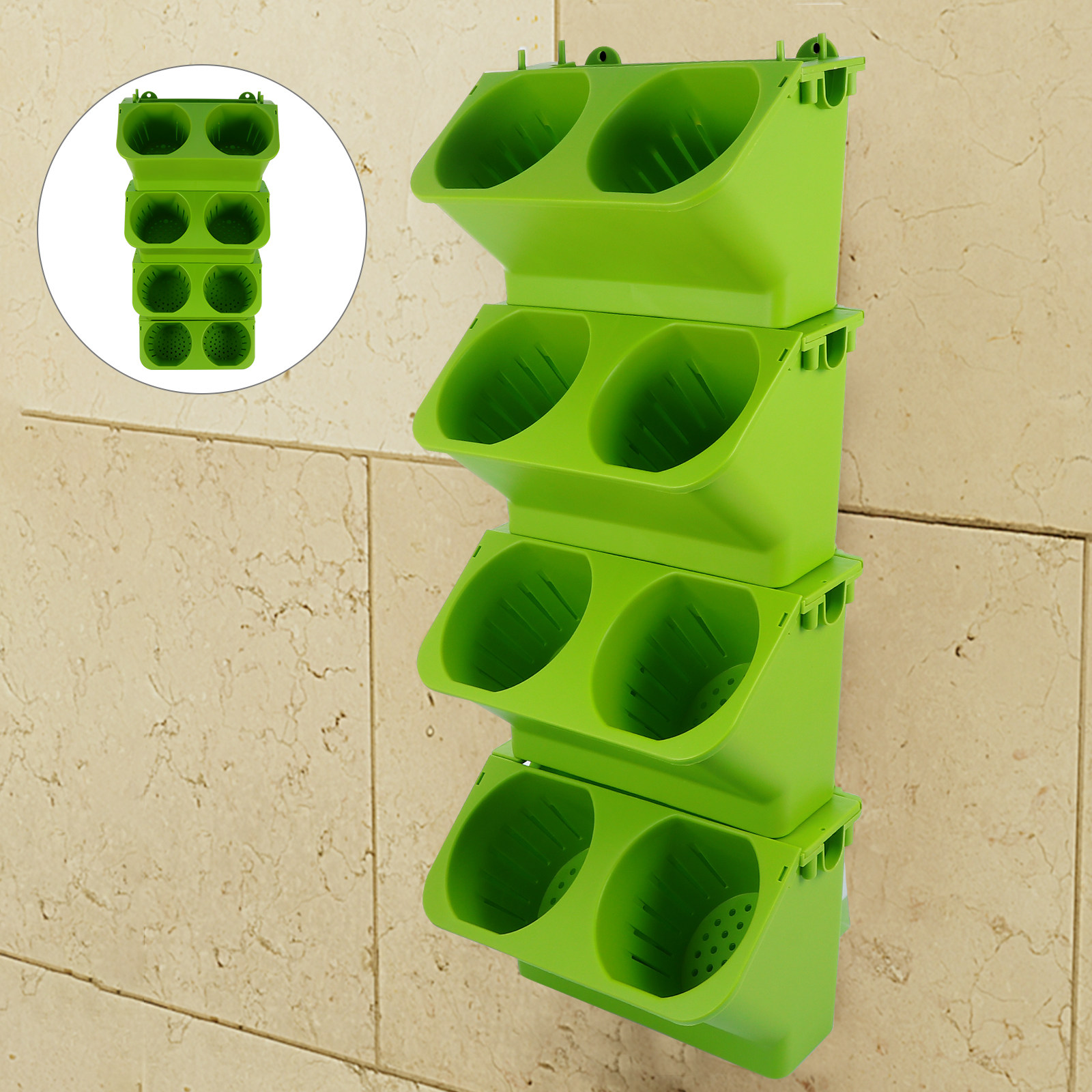 4Pcs Vertical Wall Planter Set - Self-Watering Planter 评论和价格