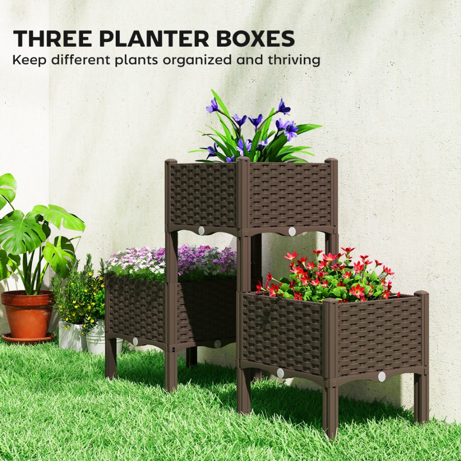 Plastic Raised Garden Bed with - Self-Watering Planter 评论和价格