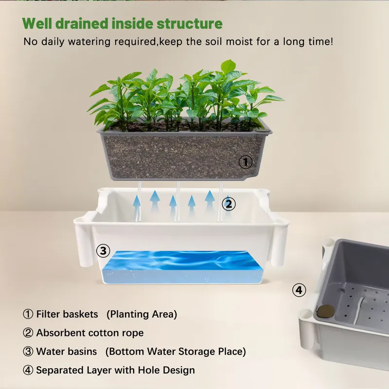 Movable Vertical Grow 3 Level  - Self-Watering Planter 评论和价格