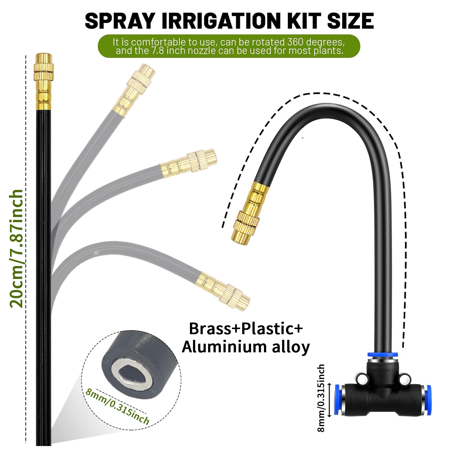 5/8mm PE Hose Sprayer Kit 60W  - Automatic Plant Waterer 评论和价格
