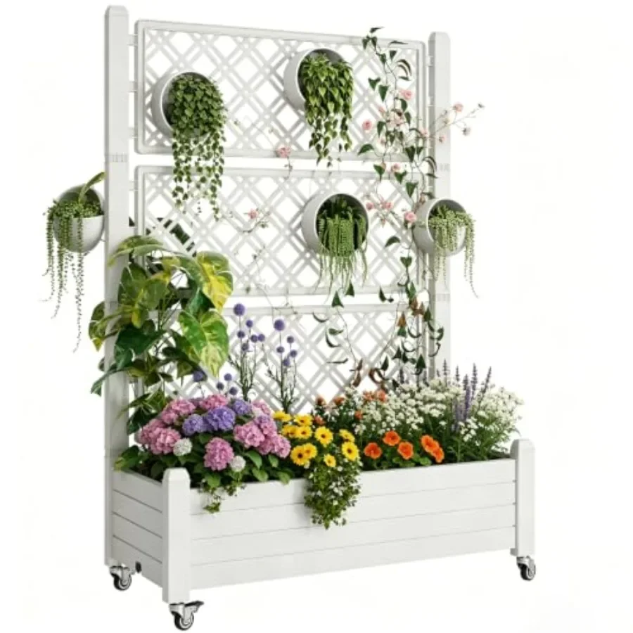 Trellis Raised Garden Bed, Sel - Self-Watering Planter 评论和价格