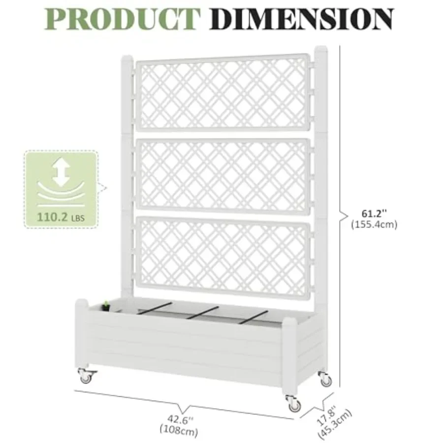 Trellis Raised Garden Bed, Sel - Self-Watering Planter 评论和价格