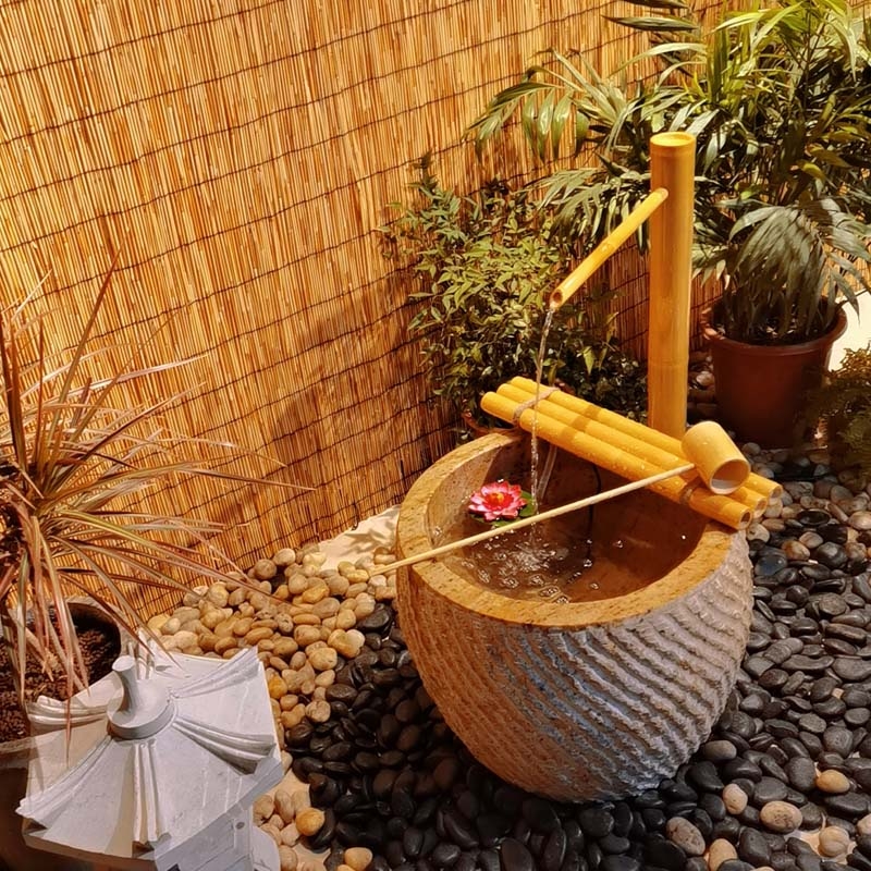 Japanese bamboo Jinglu stone b - Gardening Hand Tools Japanese 评论和价格